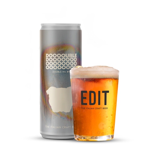 BIRRIFICIO EDIT DOUBLE DOG LATTINA 0,33 LT. con bicchiere
